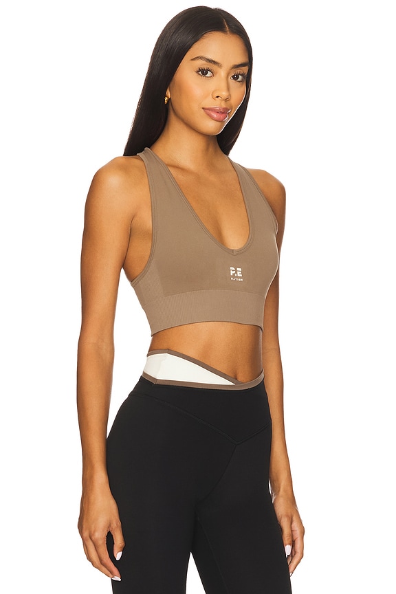 view 2 of 4 Restore Seamless V Sports Bra in Walnut