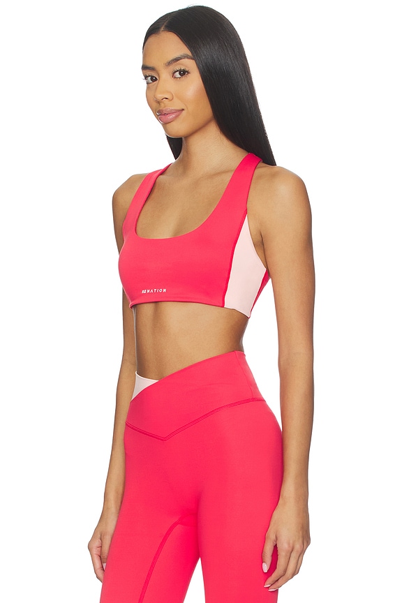 view 2 of 4 Zone Sports Bra in Strawberry