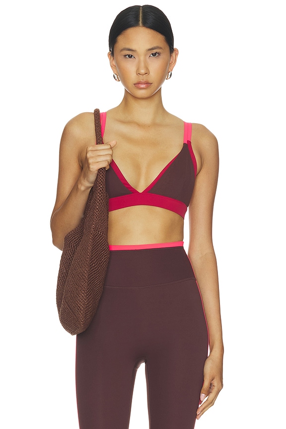 view 1 of 4 Activate Sports Bra in Mahogany & Diva Pink