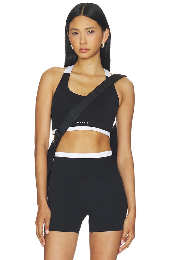 view 1 of 4 Highgate Sports Bra in Black & White