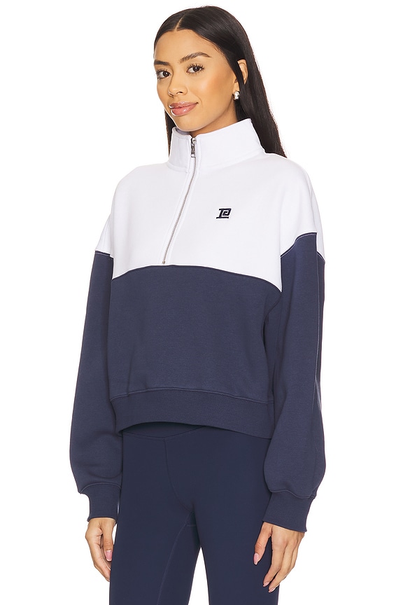 view 2 of 4 СВИТШОТ CENTRE FIELD in Black Iris & Optic White