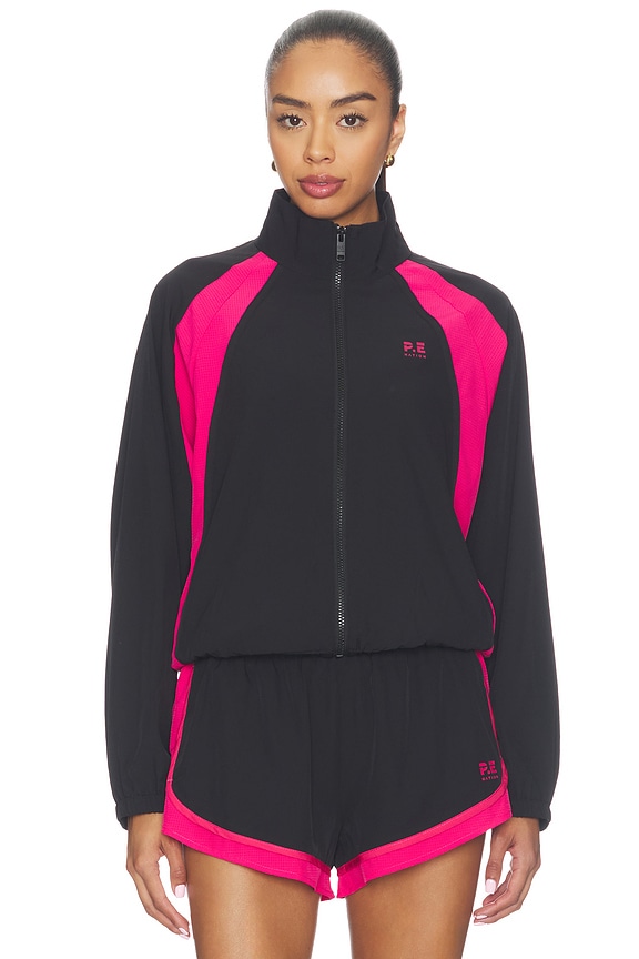 view 2 of 5 Stride Jacket in Black & Pink Cosmo