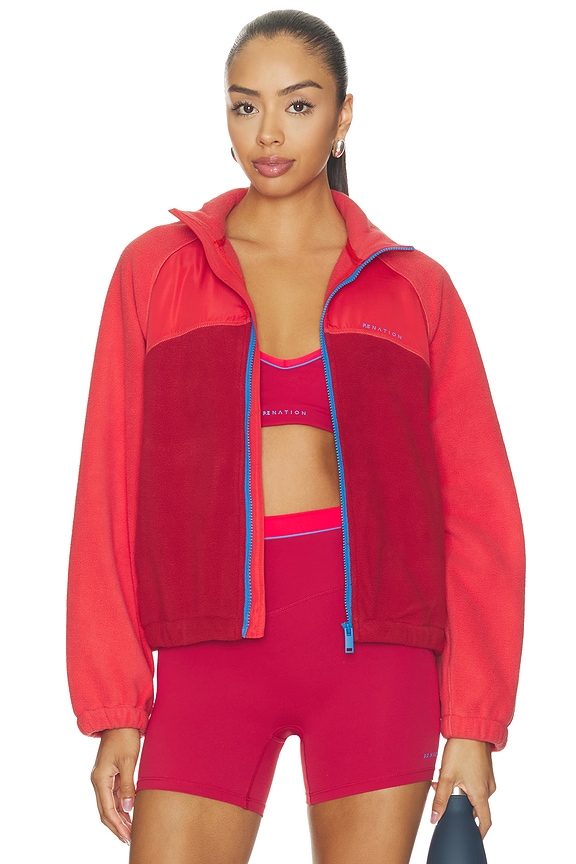 view 2 of 6 Alumni Jacket in Strawberry & Cherry