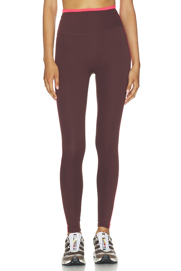 view 2 of 7 Radar Legging in Mahogany & Diva Pink