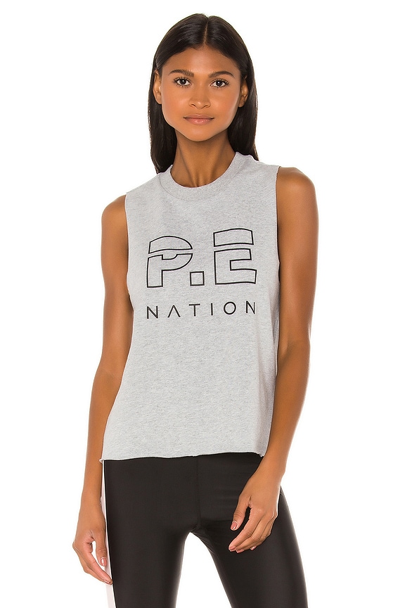 view 1 of 4 Throw In The Towel Tank in Grey Marl