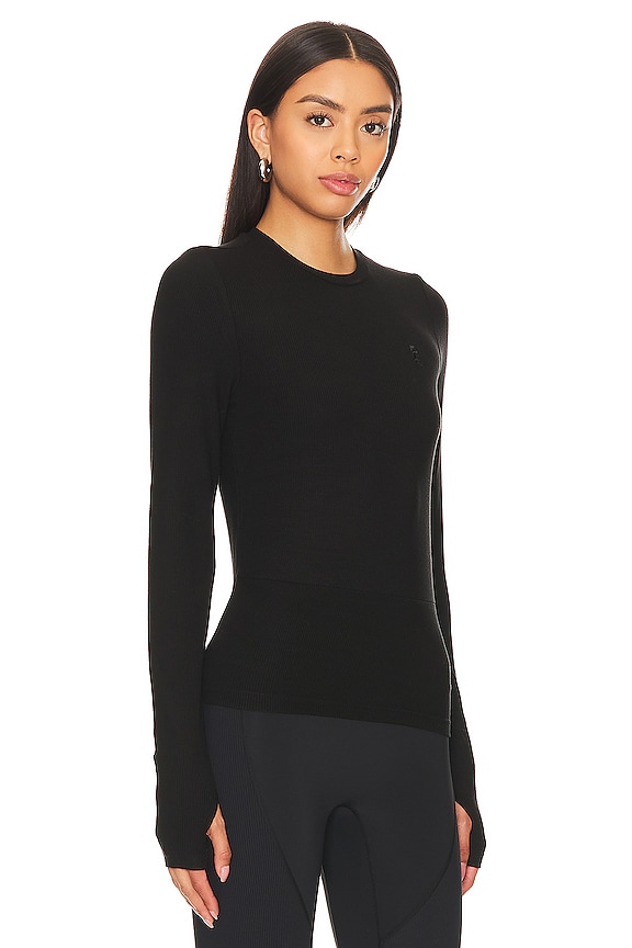 view 2 of 5 Free Play 2.0 Longsleeve Rib Tee in Black