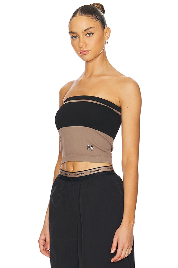 view 2 of 4 Restore Strapless Top in Fossil Brown