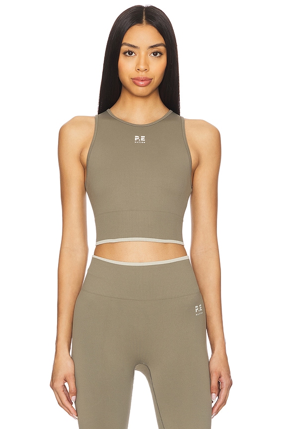 view 1 of 4 БЕСШОВНОЕ БОДИ-ТАНК RESTORE in Khaki Brown