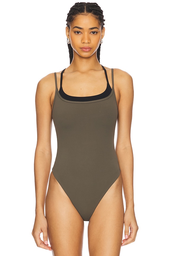 view 2 of 5 Distortion Bodysuit in Tarmac & Black