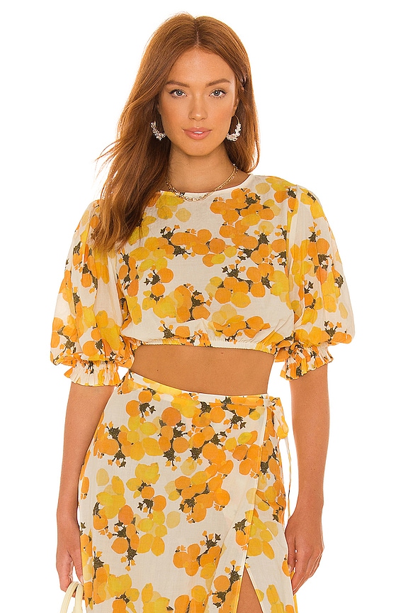 view 2 of 5 Vacation Crop Top in Citrus
