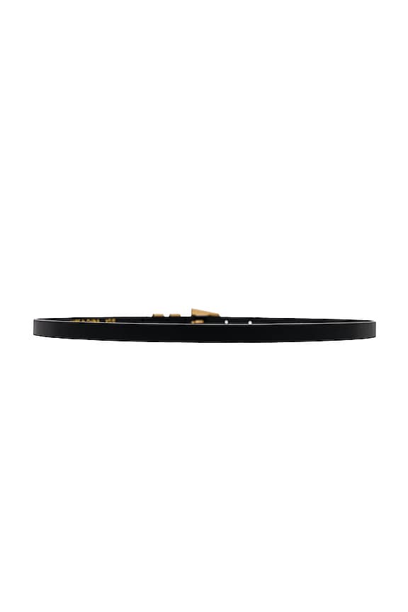 view 2 of 3 Modern Slim Belt in Black & Gold