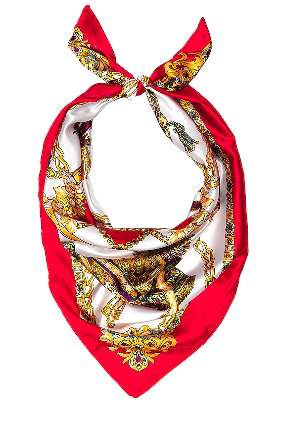 view 2 of 3 BANDEAU PRINTED EQUESTRIAN in Red & Gold