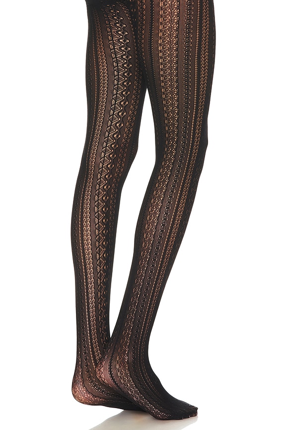 view 2 of 3 Knit Tights in Black