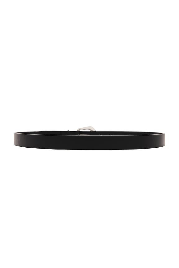 view 2 of 3 Slim Modern Rodeo Belt in Silver & Black