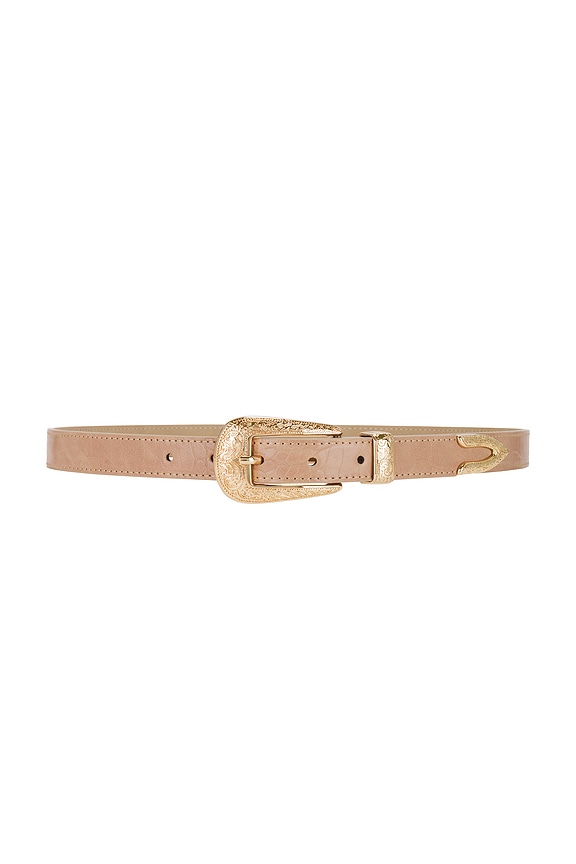 view 2 of 3 CEINTURE PHOENIX in Beige Croc & Gold