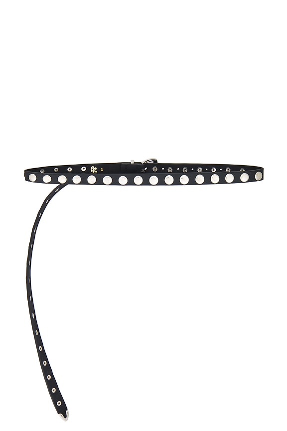 view 2 of 3 Long Studded Disc Belt in Black