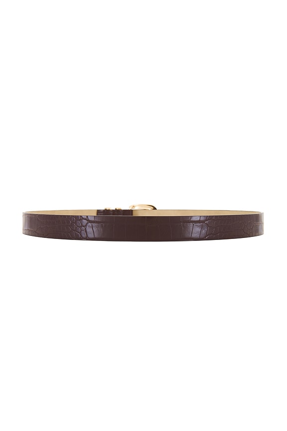 view 2 of 3 Atlas Belt in Brown Croc & Gold