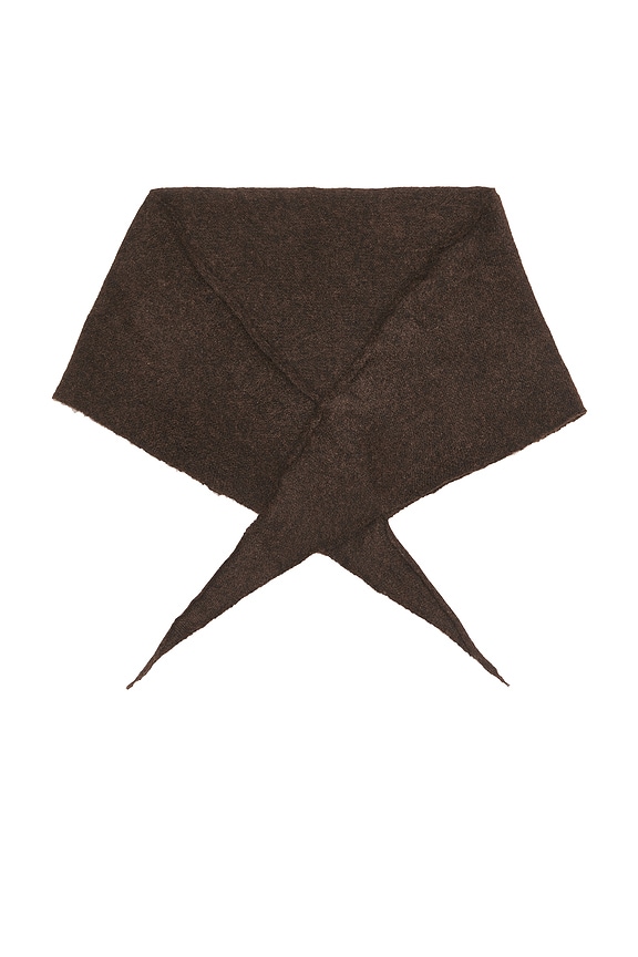 view 2 of 3 Courchevel Triangle Scarf in Brown in Browwn