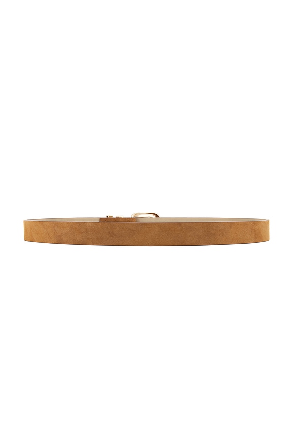 view 2 of 3 CEINTURE ATLAST in Camel Suede & Gold