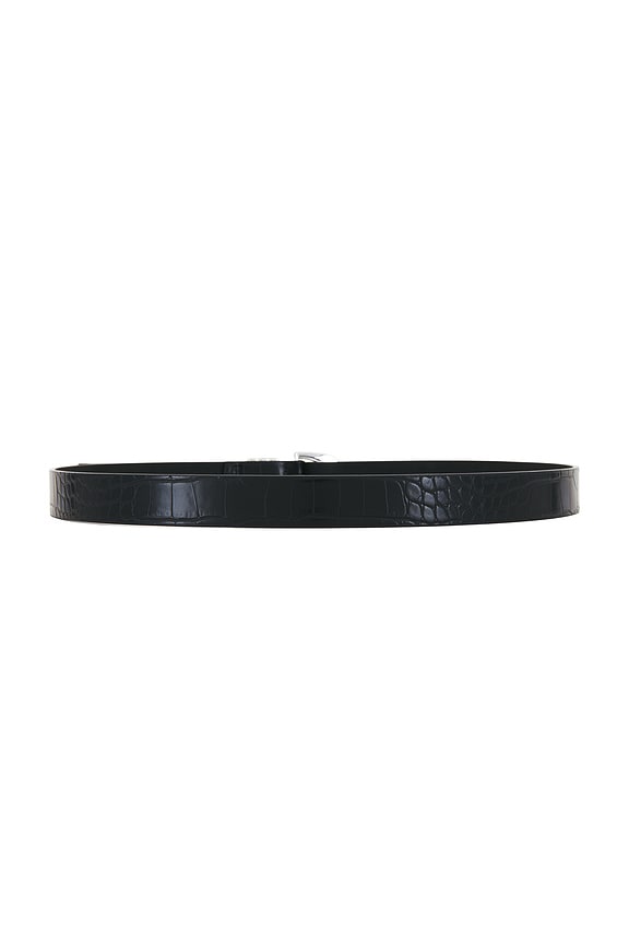 view 2 of 3 CEINTURE TRIO in Black Croc & Silver