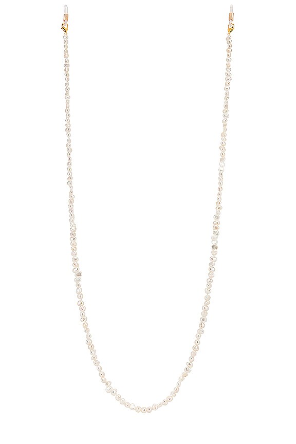 view 2 of 2 Freshwater Pearl Mask Chain in White