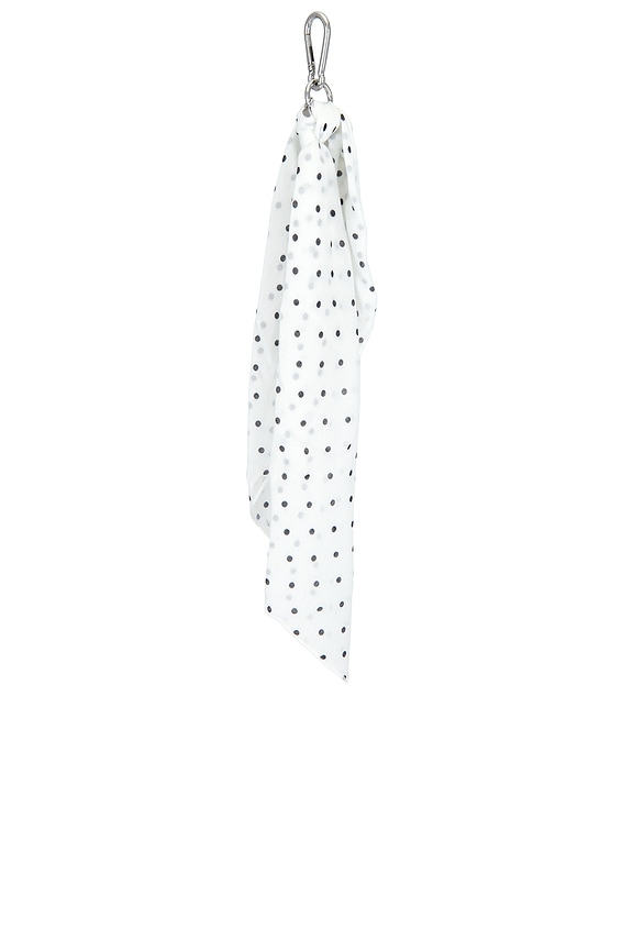 view 1 of 6 PORTE-CLÉS POLKA SCARF in White
