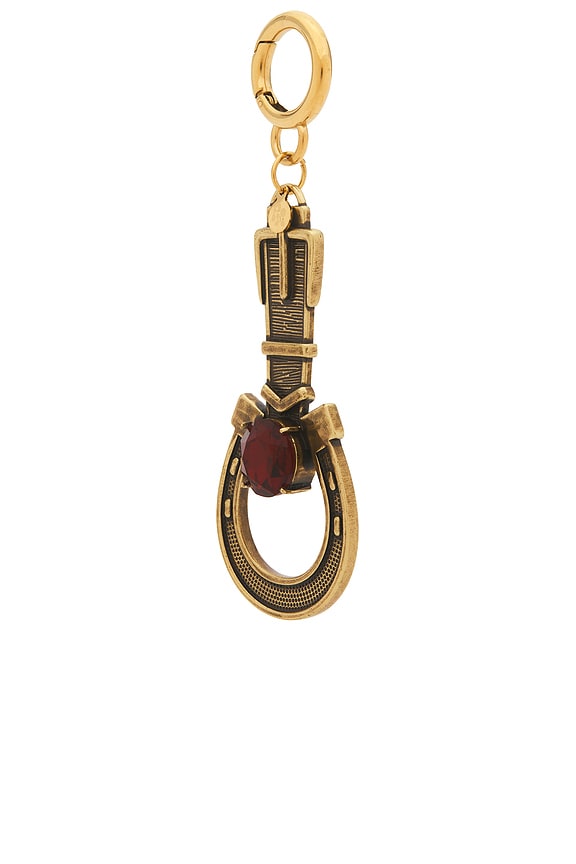 view 2 of 5 Horseshoe Keychain in Gold