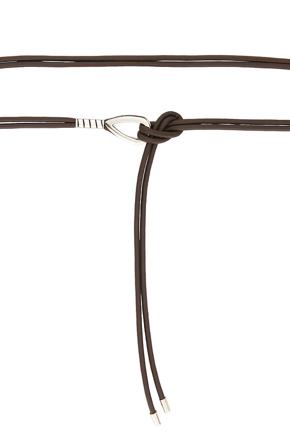 view 2 of 3 Chrome Tie Belt in Silver & Brown