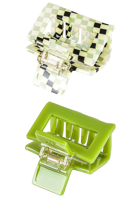 view 2 of 2 НАБОР ЗАКОЛОК-КРАБОВ ДЛЯ ВОЛОС in Key Lime & Matcha