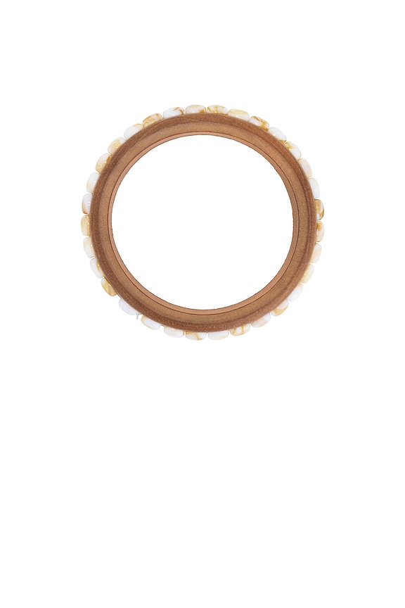 view 2 of 3 Wooden Beaded Cuff in Wood