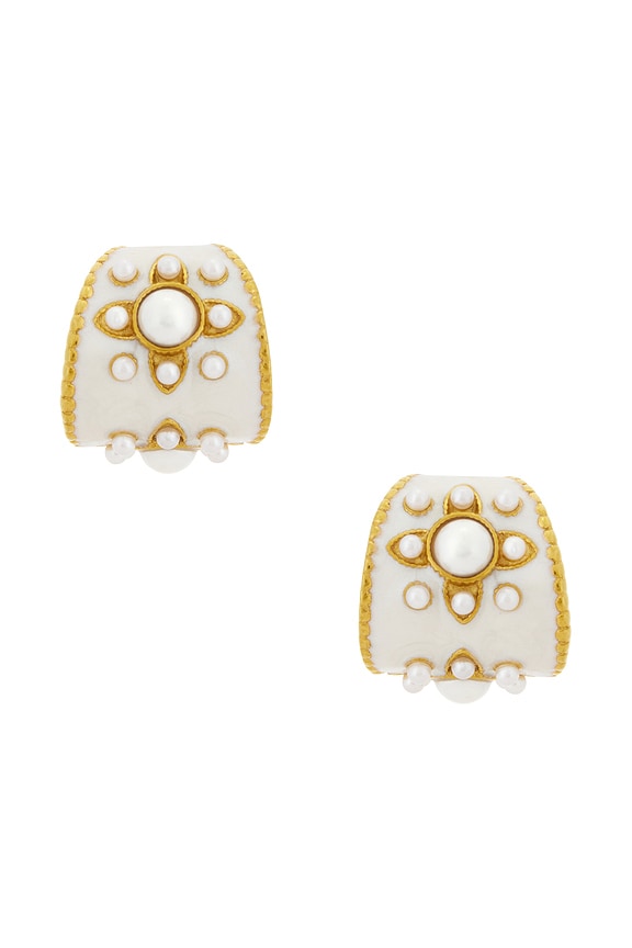 view 1 of 2 Daisy Earrings in Waterproof & Gold