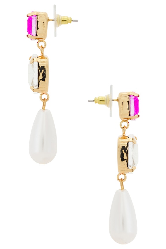 view 2 of 2 PENDIENTES LARGOS ALEXIS in Magenta
