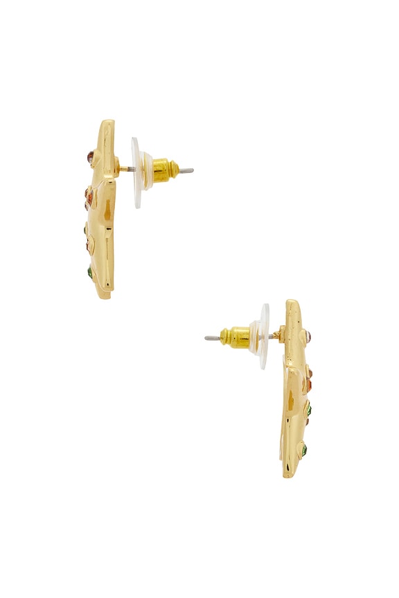 view 2 of 2 PENDIENTES DE TACHUELA SEA in Gold & Multi