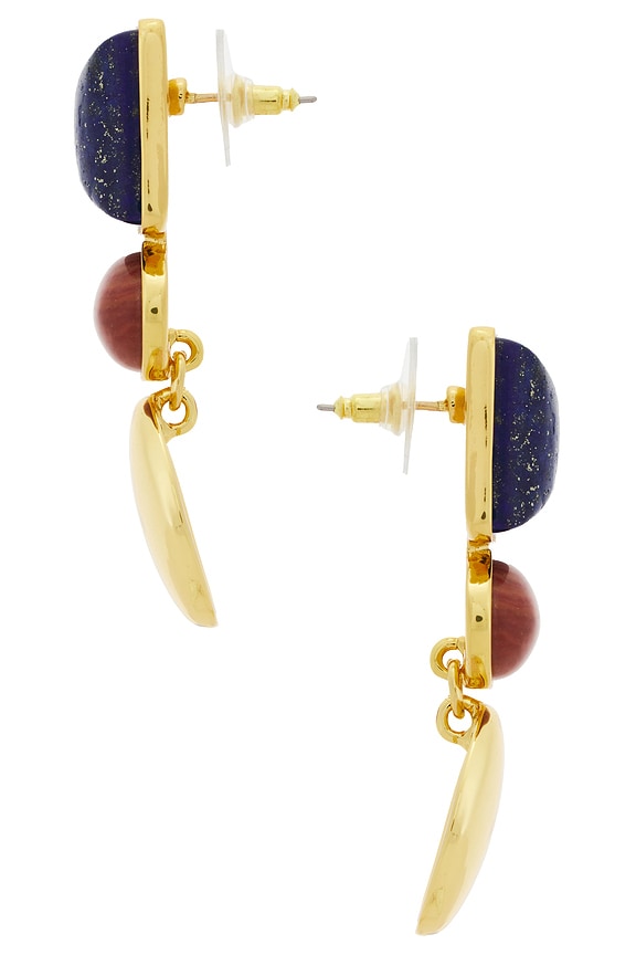 view 2 of 2 PENDIENTES LARGOS SUNSET in Gold