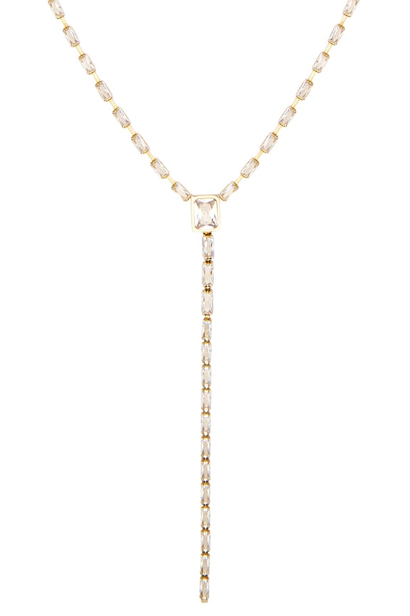 view 2 of 2 COLLIER LASSO BAGUETE in Waterproof & Gold