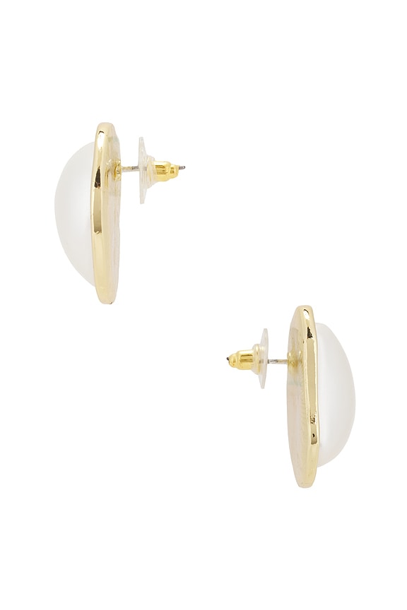 view 2 of 2 Celina Earrings in Gold & Pearl