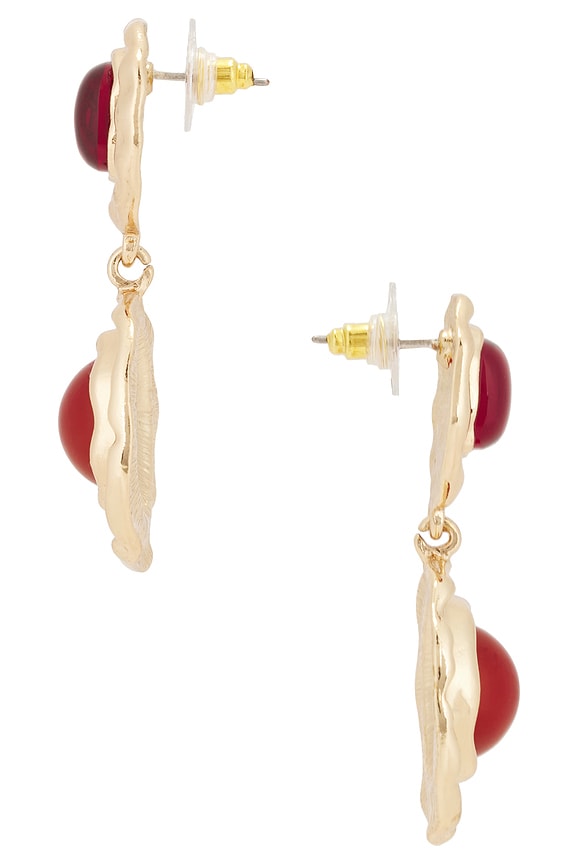 view 2 of 2 Pica Earrings in Gold & Red