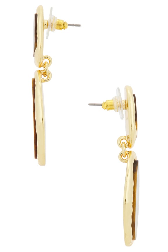 view 2 of 2 Spellbound Earrings in Gold & Tiger's Eye