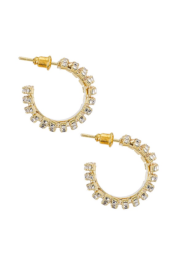 view 2 of 2 Glitter Hoops in Gold