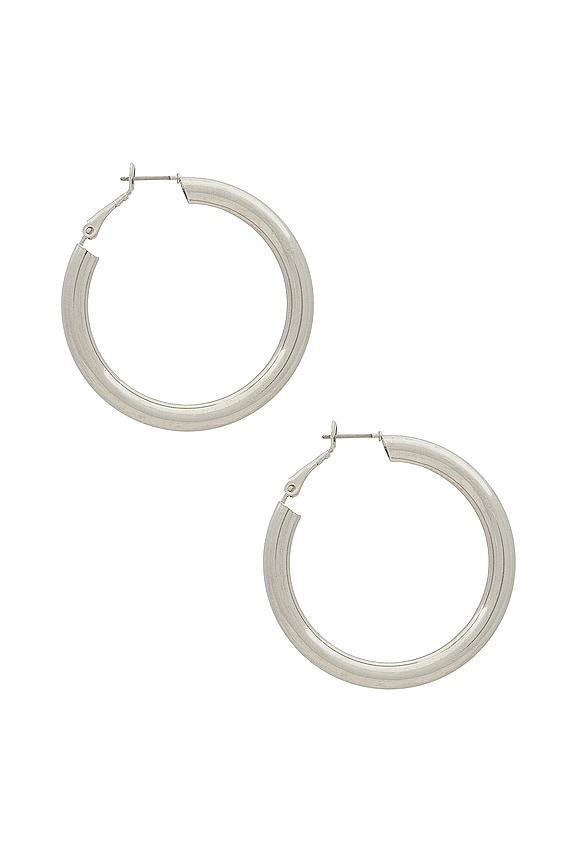 view 2 of 2 Gretchen Hoops in Silver