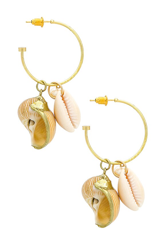 view 2 of 3 PENDIENTES PLAYA in Gold