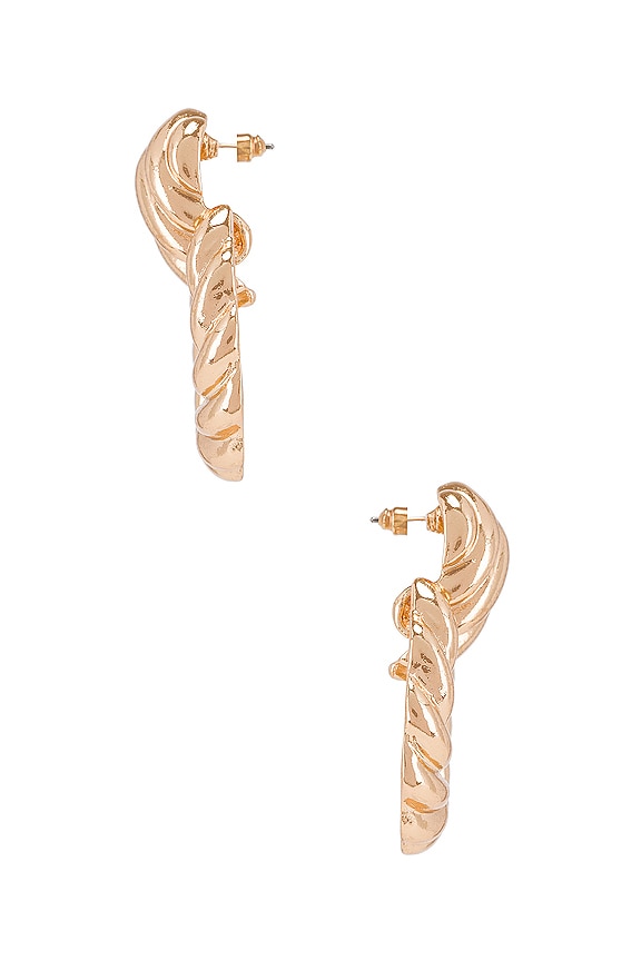 view 2 of 2 PENDIENTES MIDAS in Gold