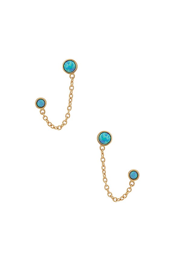 view 1 of 2 Moon Chain Drop Earrings in Moon