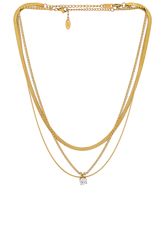 view 1 of 2 LAYERED HEATHER 목걸이 in Gold