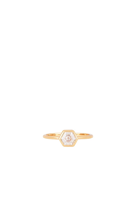 view 1 of 3 ANILLO HONEYCOMB in Gold