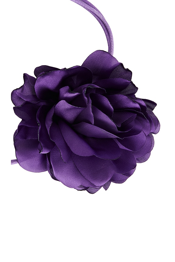 view 2 of 2 Rosa Flower Necklace in Purple
