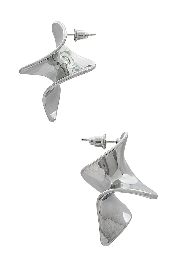 view 2 of 2 PENDIENTES SOLANA in Silver