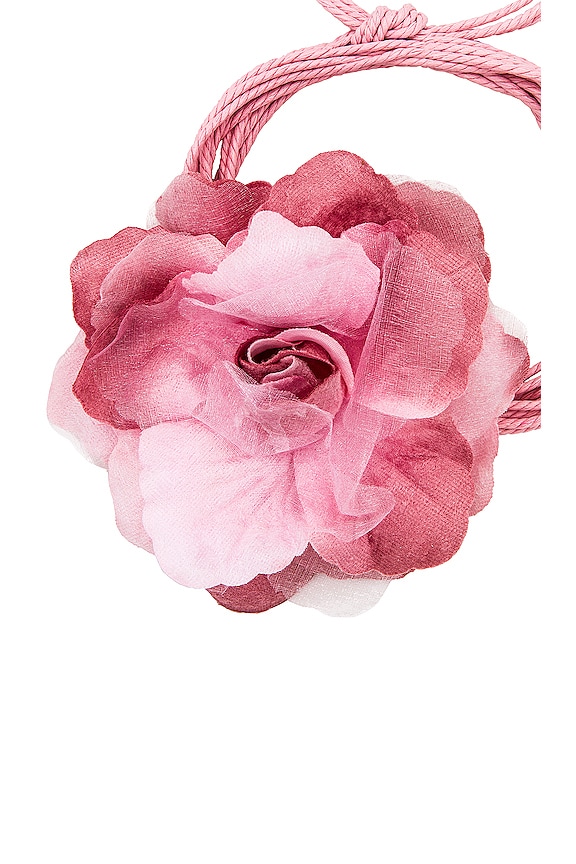 view 2 of 2 COLLAR DE FLORES DE TEÑIDO ANUDADO in Pink