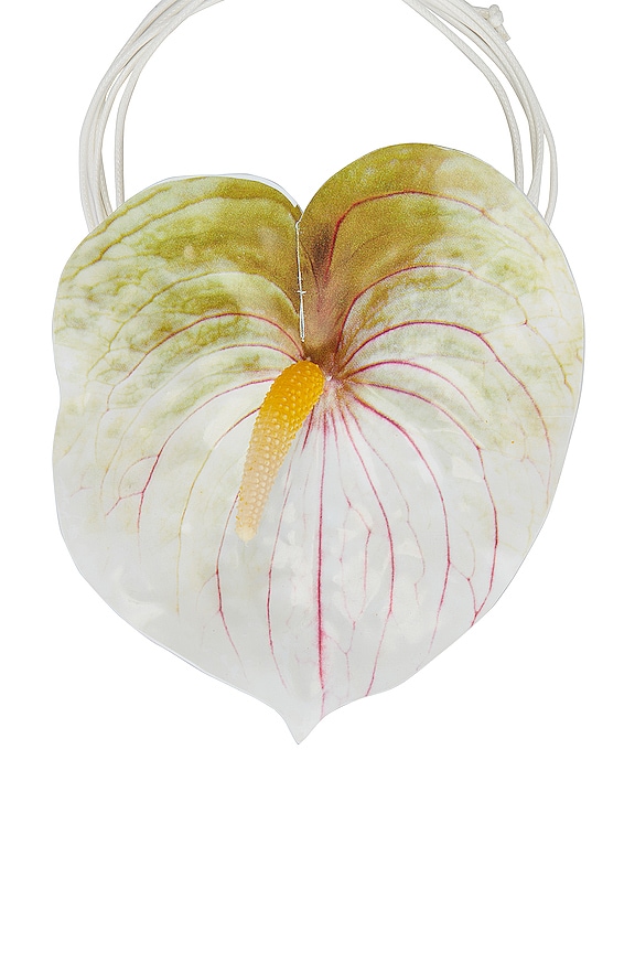 view 2 of 2 COLLAR DE FLORES ANTHURIUM FLOWER in White