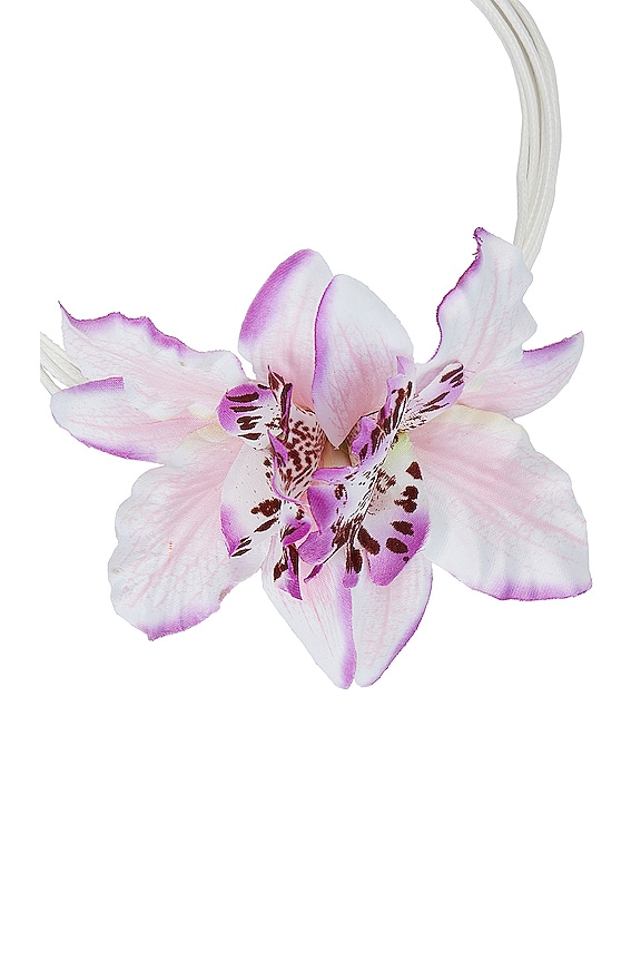 view 2 of 2 Orchid Flower Necklace in Purple
